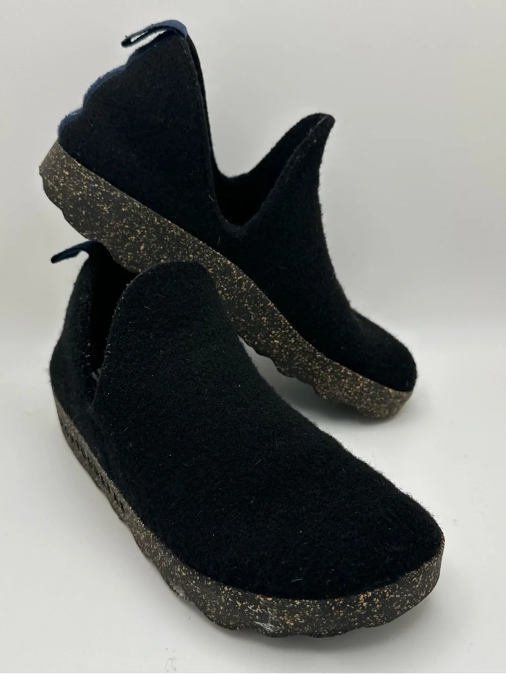 ASPORTYGUESAS Fly LondonPortugal Egofriendly Footwear Black Wool Felt Sz 39 city - Picture 3 of 12